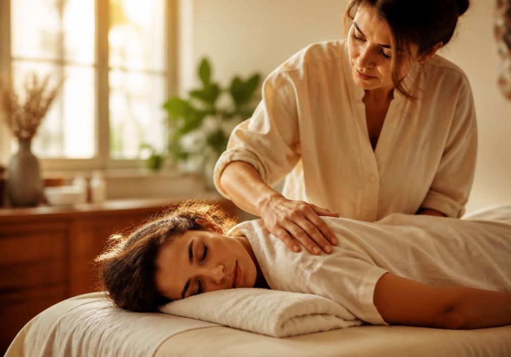 Practitioner treating a patient for pain relief at a Calgary acupuncture clinic