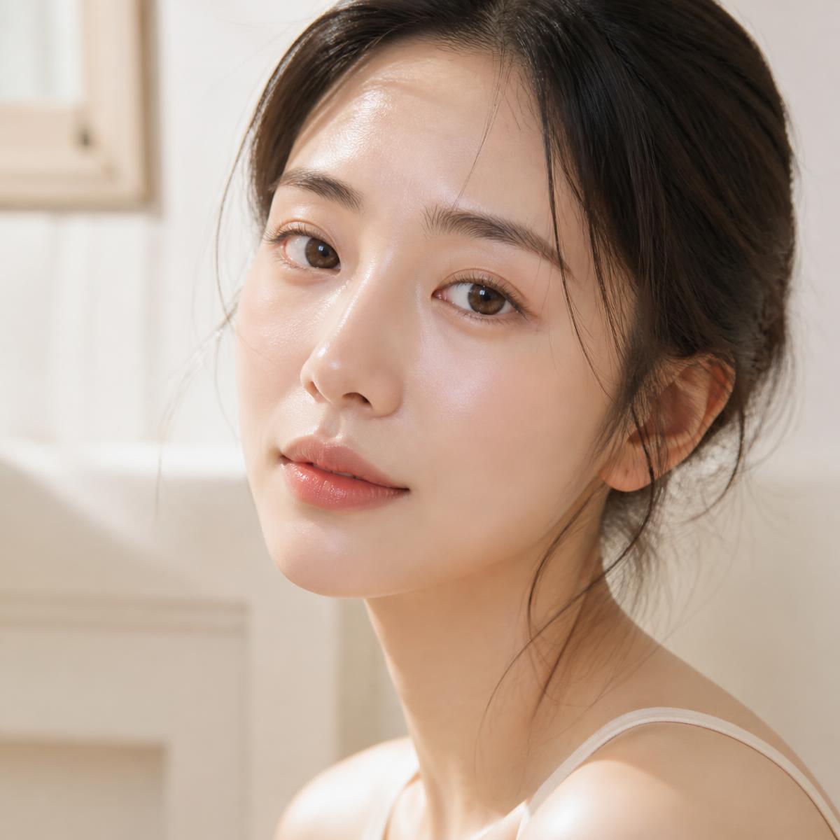 擁有明亮、透徹、煥發健康光澤肌膚的女性